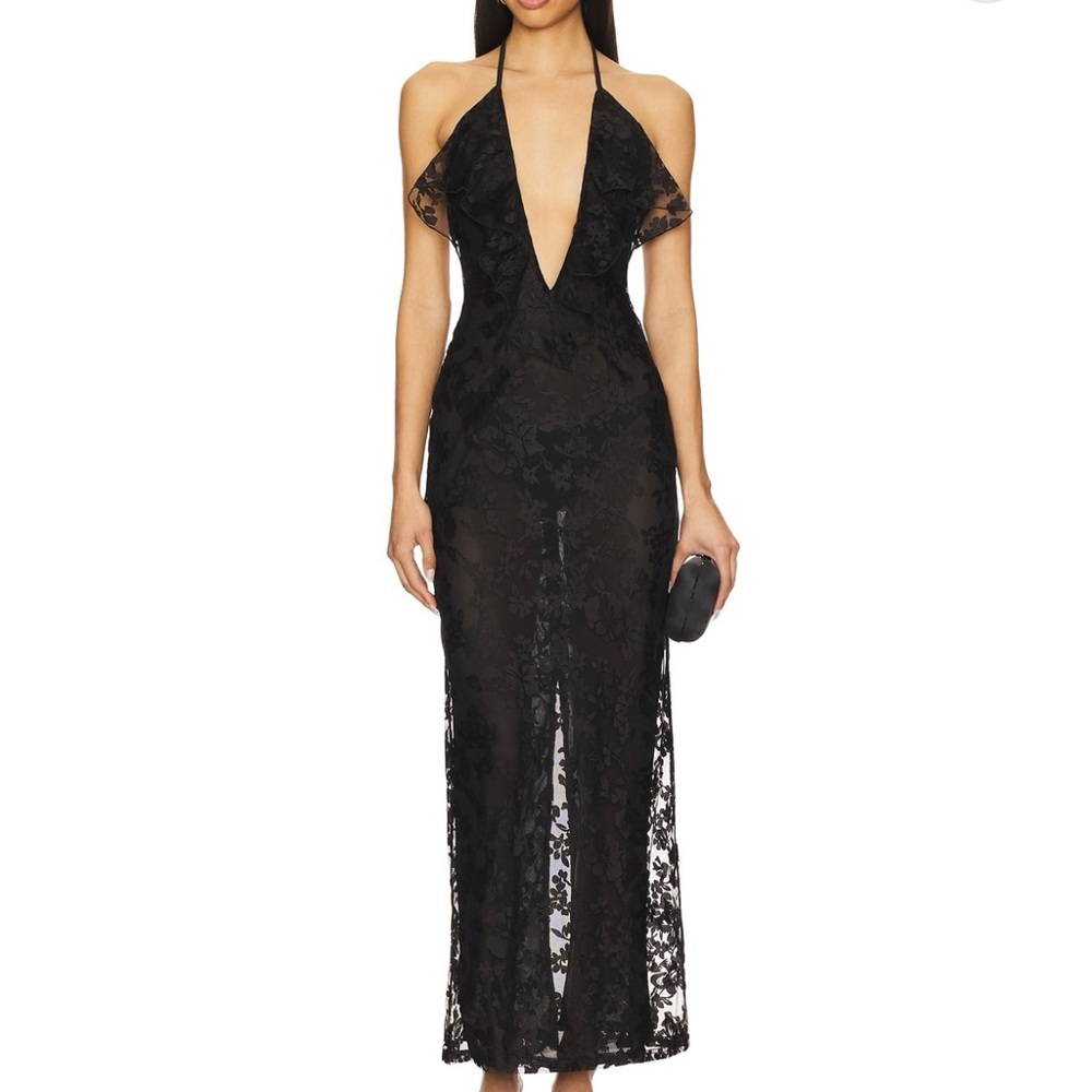NWT Revolve Superdown Calista Maxi Dress in Black